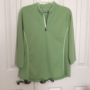 Green Quarter Zip Top by Cutter & Buck